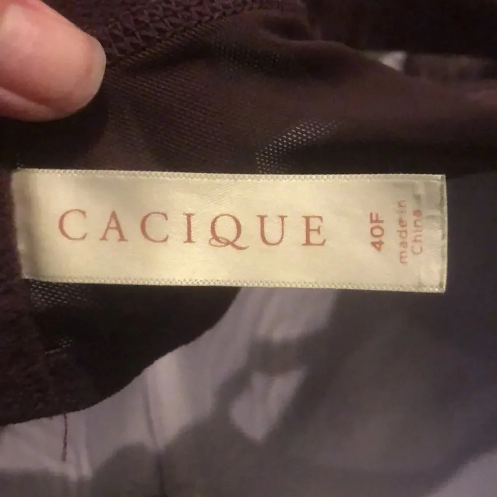 Cacique Modern Lace Lightly Lined Full Coverage Bra Purple Size 40F
